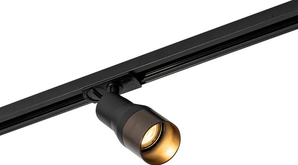 Spot modern negru cu bronz închis pentru sistem de șine monofazat - Iconic Kohua