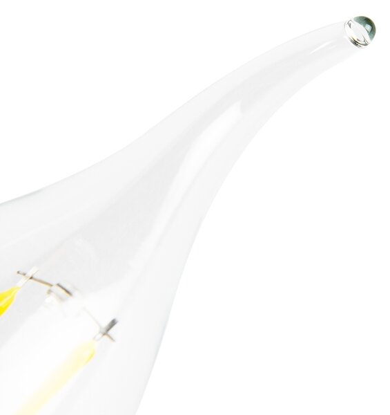 Set de 5 becuri LED cu filament cu lumină de lumânare E14 reglabile 250lm 2700K