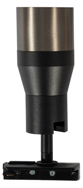 Spot modern negru cu gunmetal pentru sistem de șine monofazat GU10 50mm - Iconic Kohua