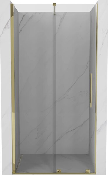Mexen Velar, usa culisanta spre deschidere 75x200 cm, sticla transparenta 8mm, profil auriu lucios, 871-075-000-01-50