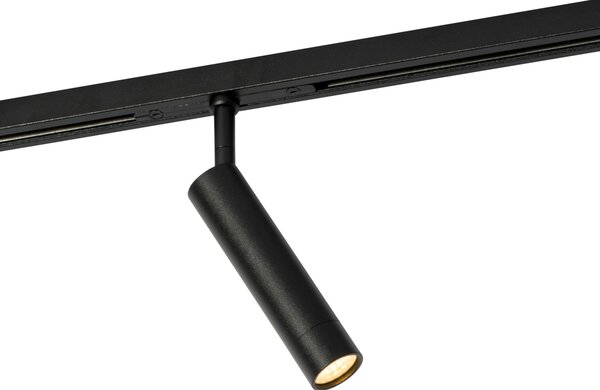 Spot modern negru pentru sistem de șine monofazat - Slimline Uzzy
