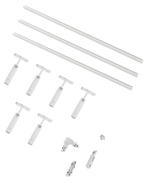 Sistem modern de iluminat pe șine cu 6 spoturi albe monofazate - Slimline Uzzy
