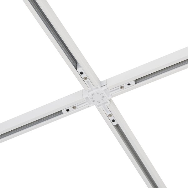 Sistem de iluminat pe șine modern cu 10 spoturi albe monofazate - Slimline Uzzy