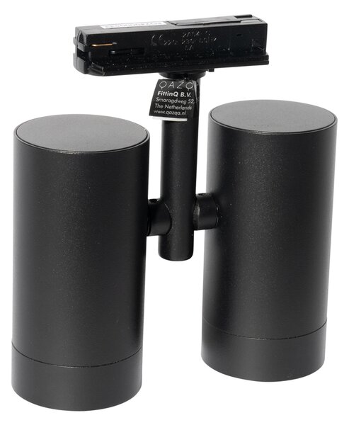 Spot modern cu șină monofazat negru cu 2 lumini - Iconic Scopio