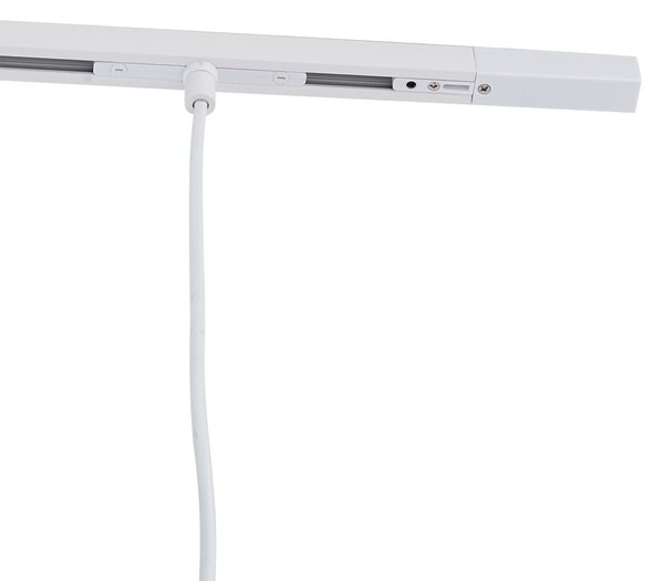 Sistem modern de iluminat pe șine cu 6 pendule bej cu alb, monofazat - Slimline Keno