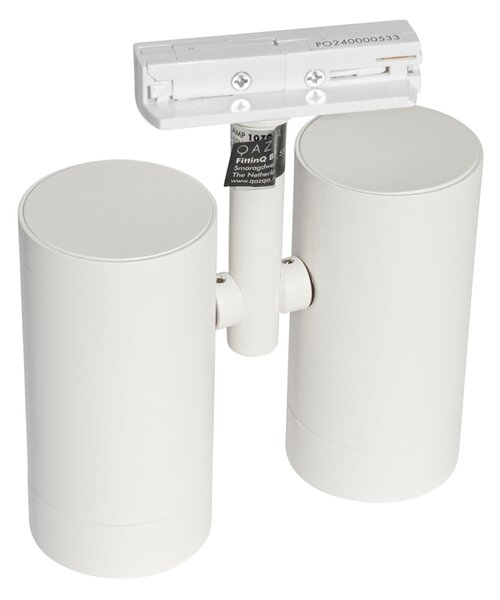 Șină modernă cu 1 fază - lumină albă cu 2 spoturi - Iconic Scopio