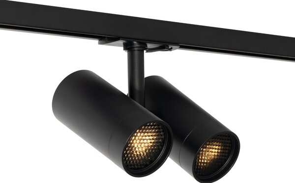 Sistem de șine modern cu 3 spoturi negru monofazat - Iconic Scopio