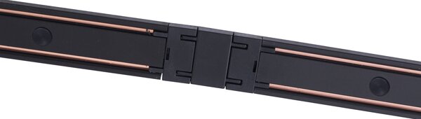 Sistem modern de iluminat pe șine cu 4 spoturi negre monofazate 200 cm - Magnetic Gert