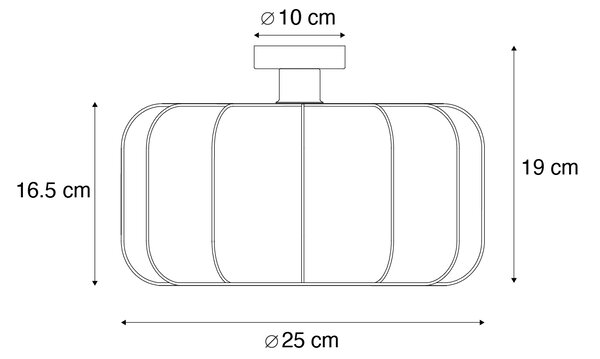 Plafonieră Japandi albă 25cm - Madleine