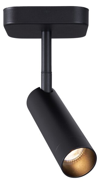 Spot modern de plafon negru rotund GU10 35mm rotativ și înclinabil - Kate