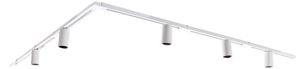 Sistem de iluminat modern pe șină cu 5 spoturi albe monofazate GU10 35mm - Iconic Ruby