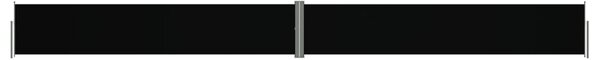 Copertină laterală retractabilă, negru, 117x1200 cm