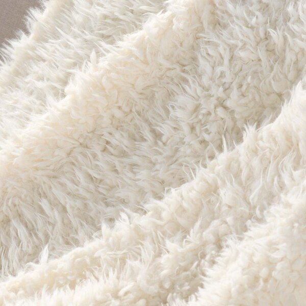 Pătură crem din blană artificială 220x240 cm Mouton – douceur d'intérieur