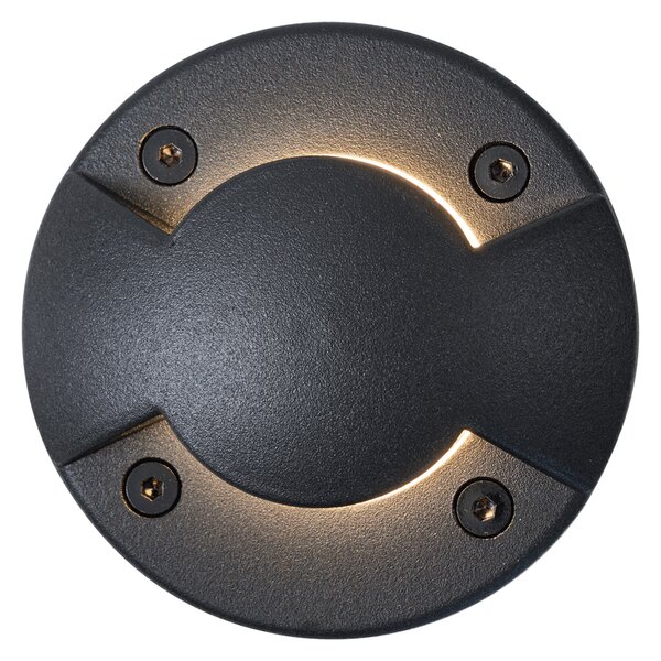 Set de 6 spoturi moderne de sol negre GU10 50mm Efect de lumină dublă IP65 - Cellar