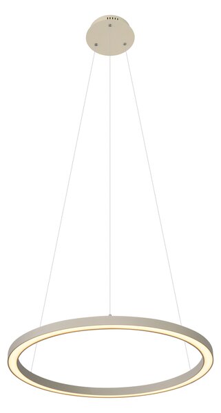 Lampă suspendată de design bej 60cm incl. LED cu 3 trepte de intensitate luminoasă - Girello