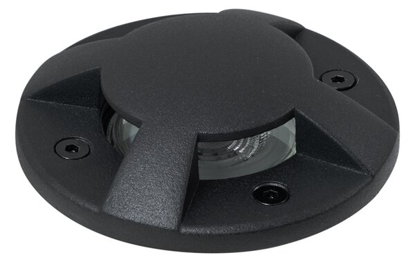 Spot modern de sol negru GU10 50mm Efect de 4 lumini IP65 - Cellar