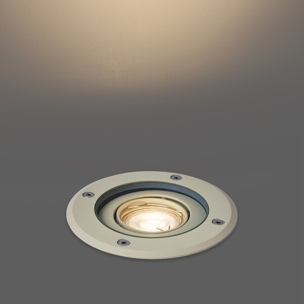 Spot modern de sol bej GU10 50mm reglabil IP65 - Delux