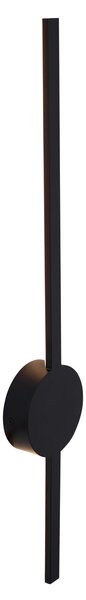 Lampă de perete modernă neagră 60cm incl. LED - Clockwise