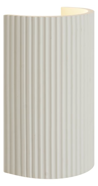 Lampă de perete scandinavă bej, semicerc, cu 2 lumini - Plaster