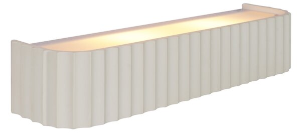 Lampă de perete scandinavă bej dreptunghiulară cu 2 lumini - Plaster