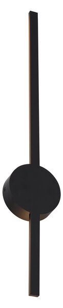 Lampă de perete modernă neagră 60cm incl. LED - Clockwise