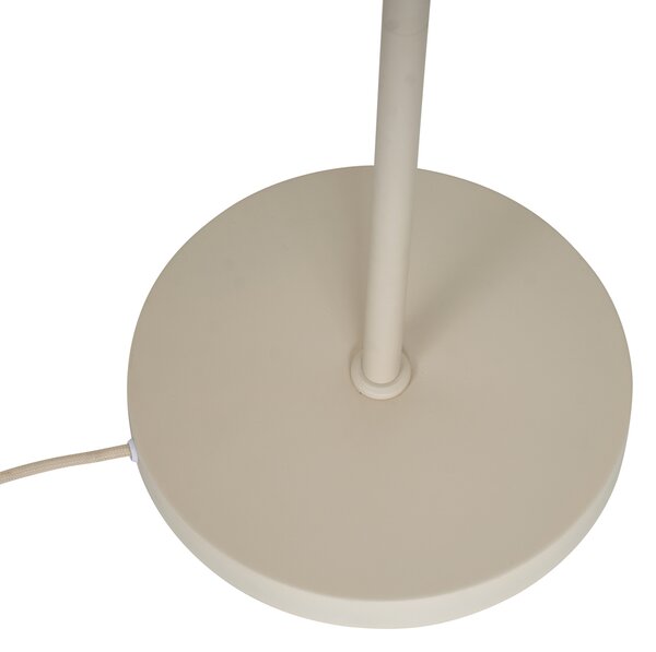 Lampă de podea retro bej cu sticlă mată - Fedde