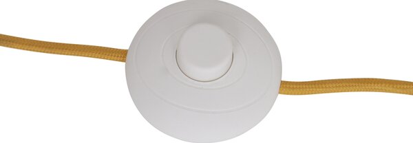 Lampă de podea retro galben muștar cu sticlă mată - Fedde