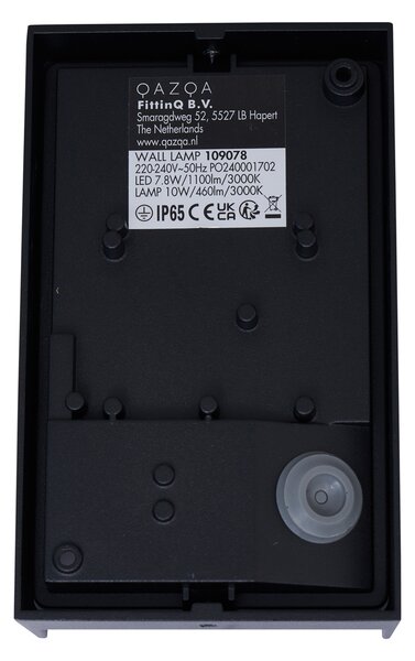 Lampă modernă de perete pentru exterior neagră, cu LED inclus IP65 - Packet