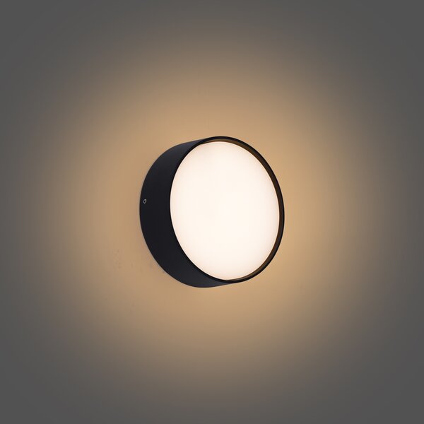 Plafoniere de perete moderne pentru exterior negru incl. LED IP65 - Dop