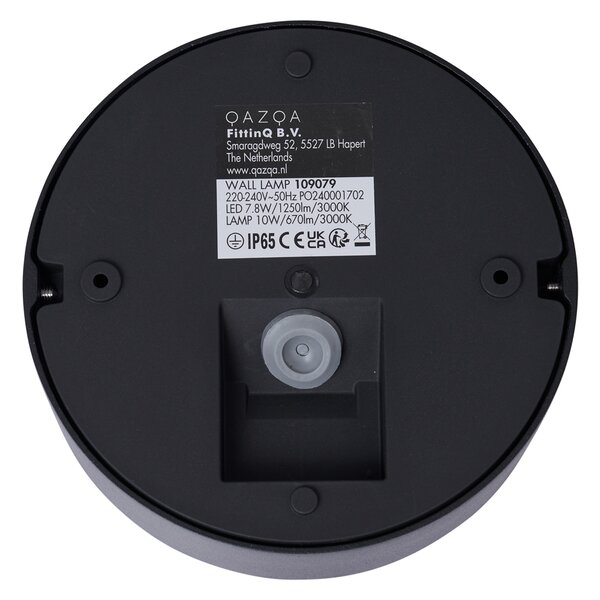 Plafoniere de perete moderne pentru exterior negru incl. LED IP65 - Dop