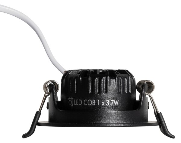 Spot îngropat negru orientabil 6,5 cm cu LED integrat IP54 Ultra Slim - Pupil