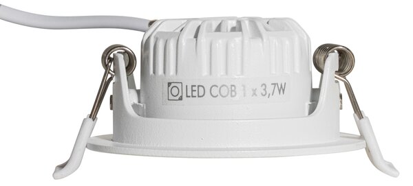 Set de 6 spoturi încastrate albe, înclinabile, 6,5 cm, cu LED inclus IP54, ultra-subțiri - Pupil