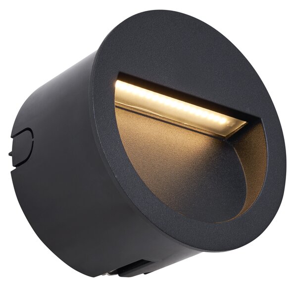 Lampă modernă de perete încastrată neagră, incl. LED IP65 - Gem
