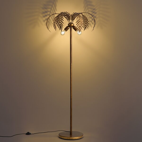 Lampă de podea vintage aurie 156 cm 2 lumini - Botanica