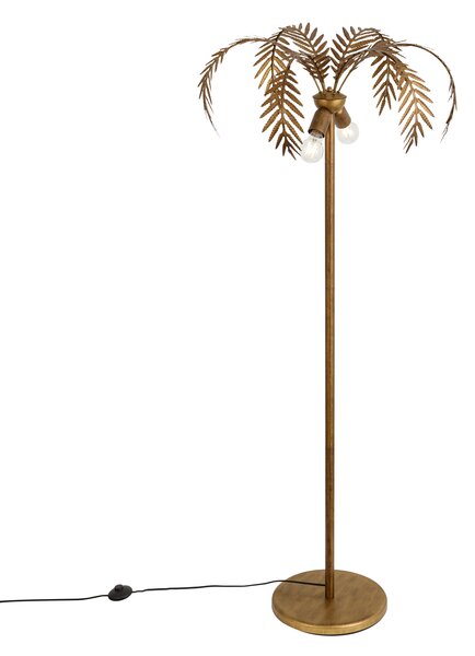 Lampă de podea vintage aurie 156 cm 2 lumini - Botanica