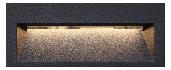 Set de 6 Aplice Moderne Îngropate Negre 16cm Incl. LED IP65 - Mert