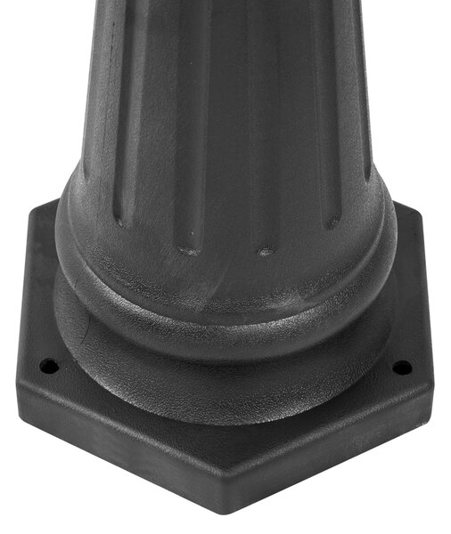 Stâlp clasic de exterior negru 217cm IP44 - New Haven Hammered