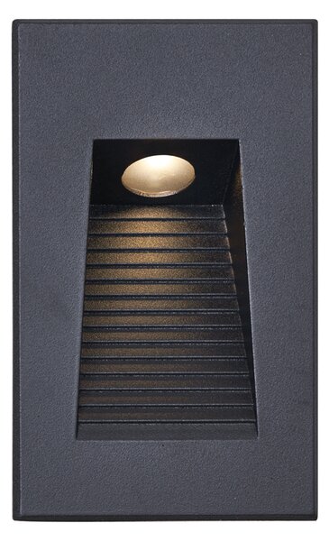 Lampă modernă de perete încastrată neagră 7cm incl. LED IP65 - Trem