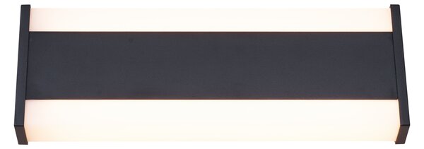 Lampă de perete modernă neagră 30cm incl. LED CCT IP54 - Vanya