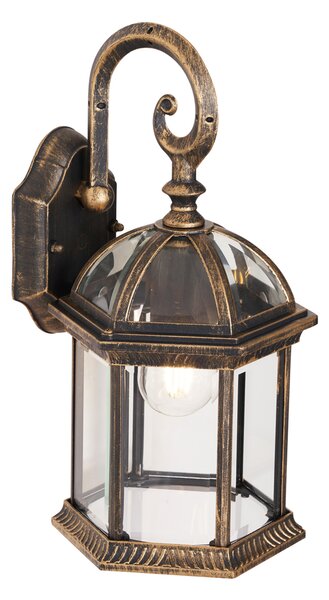 Lampă clasică de perete pentru exterior auriu antic IP44 - Glasgow