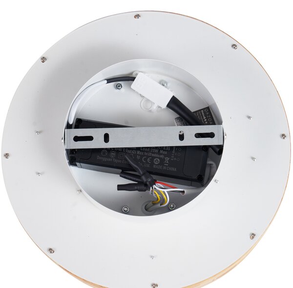 Plafonieră scandinavă din lemn 30cm incl. LED Dimmable - Pecker