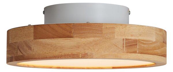 Plafonieră scandinavă din lemn 30cm incl. LED Dimmable - Pecker