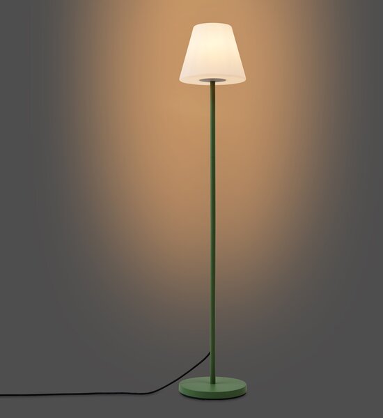 Lampă de podea de exterior verde cu abajur alb IP65 - Virginia