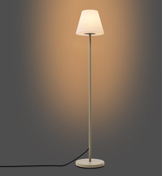 Lampă de podea de exterior bej cu abajur alb IP65 - Virginia