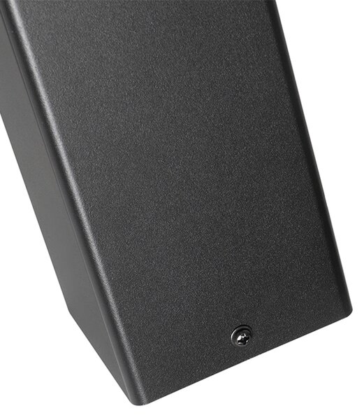 Lampă de exterior cu picior neagră 70 cm IP44 cu sticlă fumuriu - Danemarca