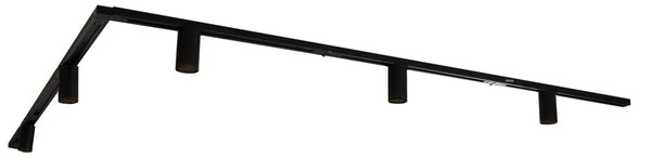 Sistem de iluminat cu șină modern cu 5 spoturi negre monofazate GU10 35mm - Iconic Ruby Honey