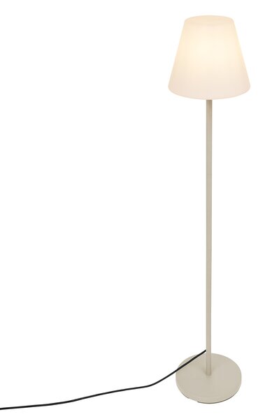 Lampă de podea de exterior bej cu abajur alb IP65 - Virginia