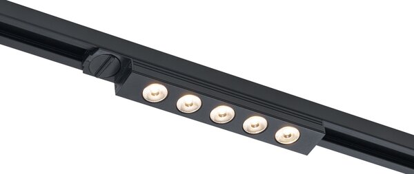 Plafonieră modernă neagră pentru sistem de șină monofazat 5W 370 lm 3000K - Iconic Tsiri