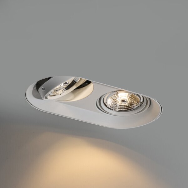 Spot rotund incastrat alb GU10 70mm 2 lumini - Hubs