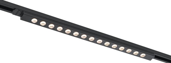 Plafonieră modernă neagră pentru sistem de șină monofazat 15W 1170 lm 3000K - Iconic Tsiri